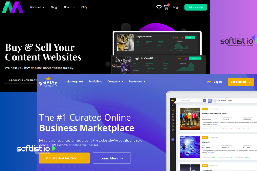 Empire Flippers vs. Motion Invest: The Best Online Business Platform for Buying and Selling Websites? Softlist.io