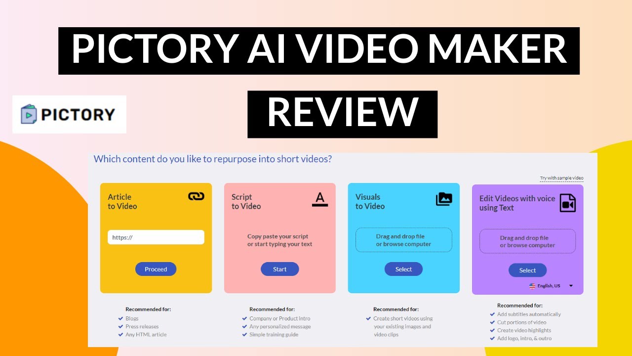 Pictory AI Review - Make pro videos just from a script - YouTube