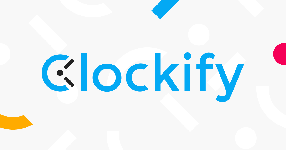 Clockify logo.