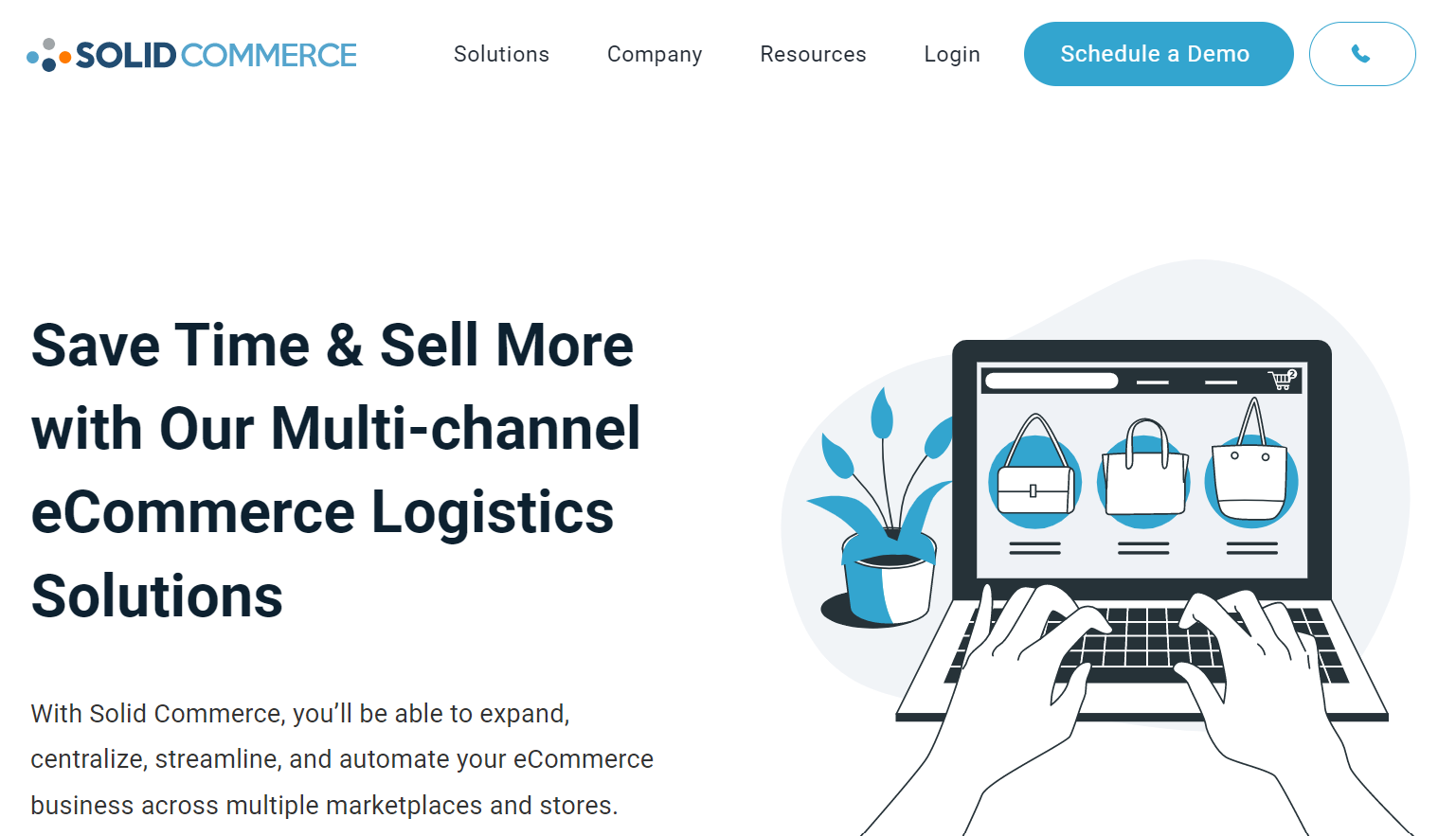 Solid Commerce webpage design