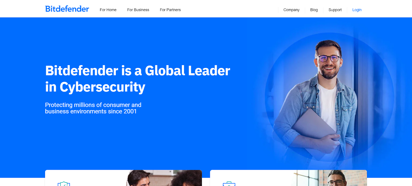 A screenshot of Bitdefender Total Security's website
