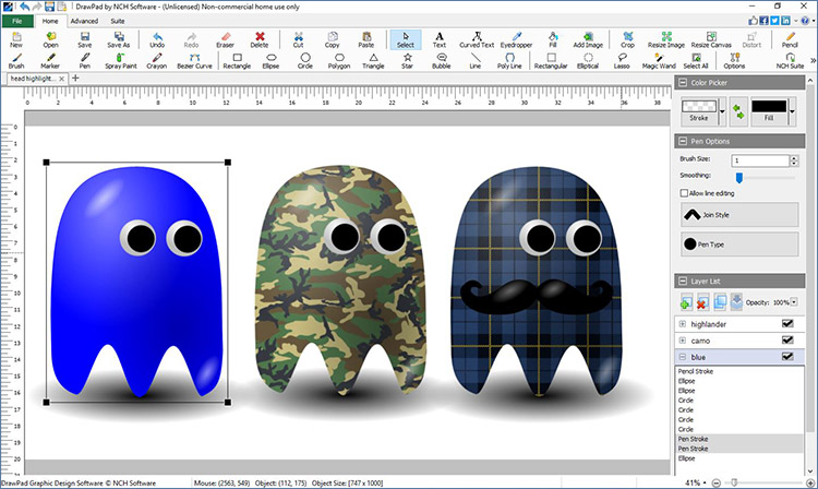 DrawPad Graphic Editing Software Screenshots