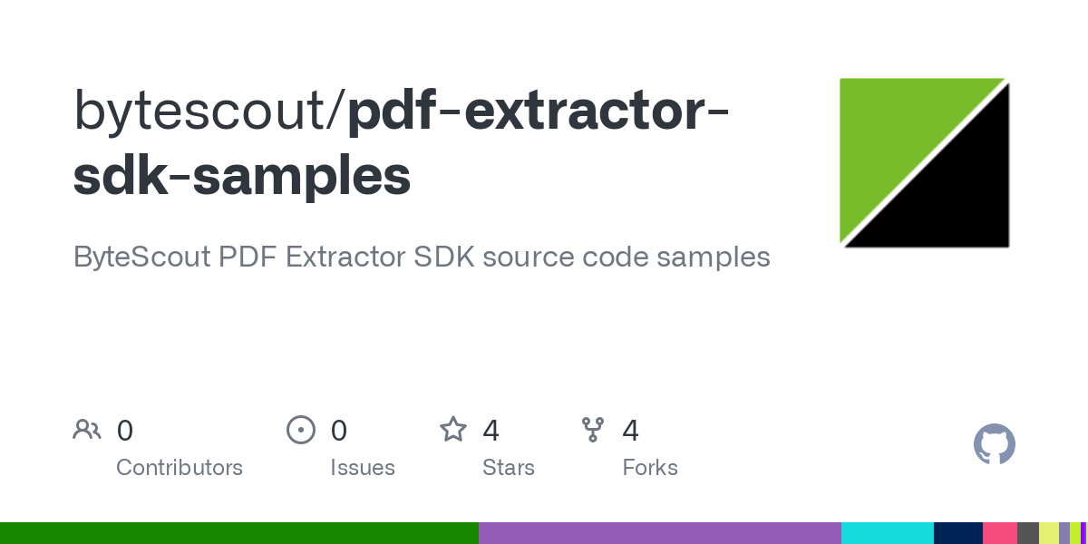 GitHub - bytescout/pdf-extractor-sdk-samples: ByteScout PDF Extractor SDK  source code samples
