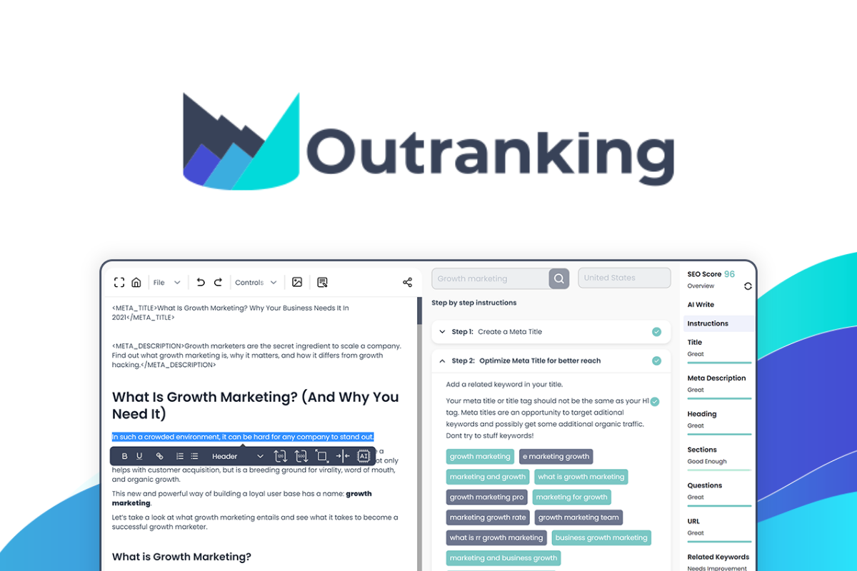 Outranking - Write search-friendly copy with AI | AppSumo