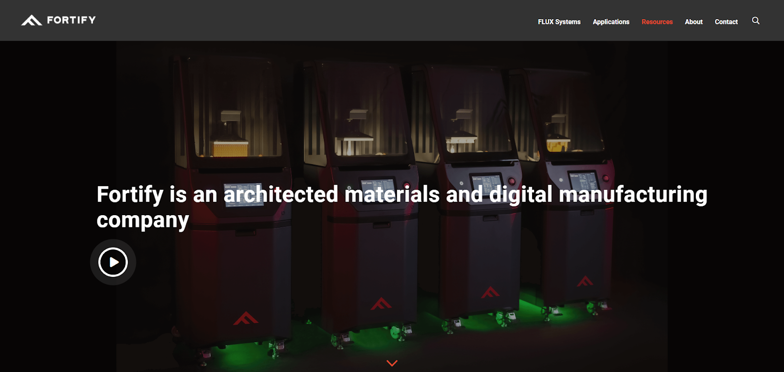 A screenshot of 3D Fortify's website