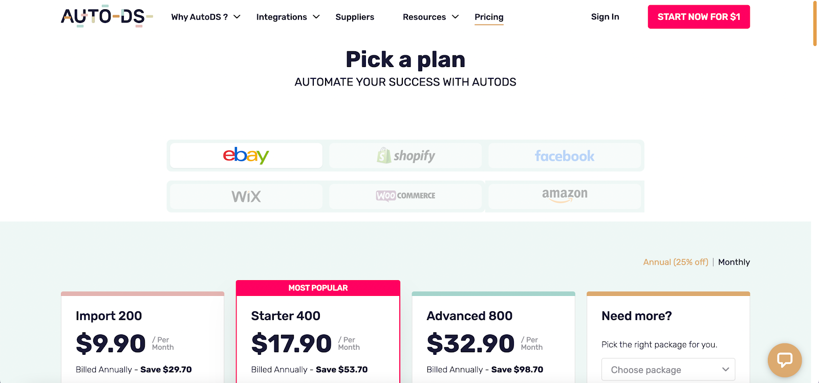 Cost And Pricing Plans Of AutoDS