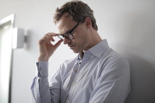 Free Photo Of Man Wearing Black Eyeglasses Stock Photo