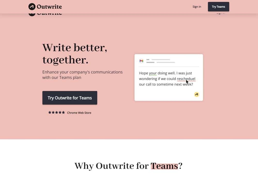 Outwrite for Teams