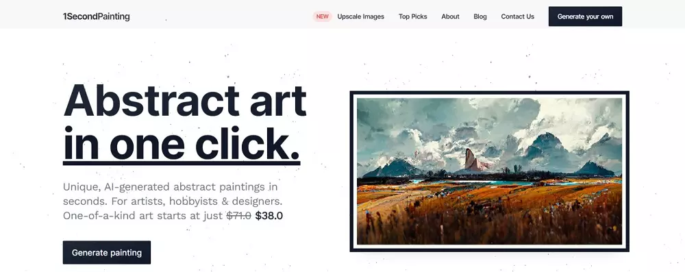 1SecondPainting AI Art Generator