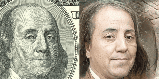 Benjamin Franklin in the dollar bill