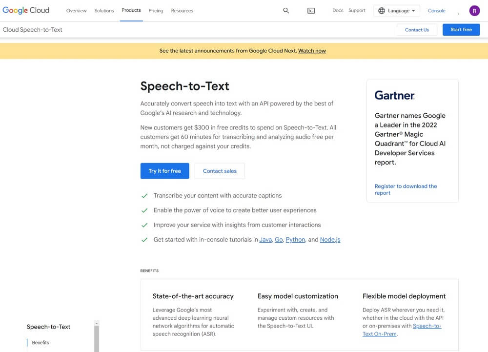 Google Cloud Text-to-Speech