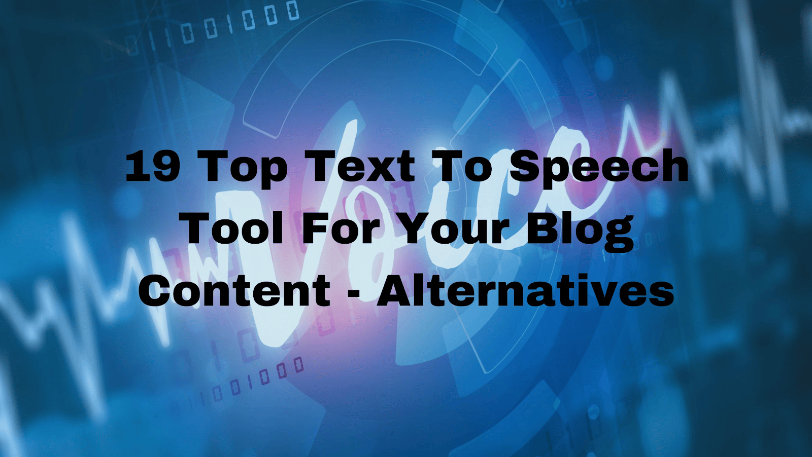 text-to-speech alternatives