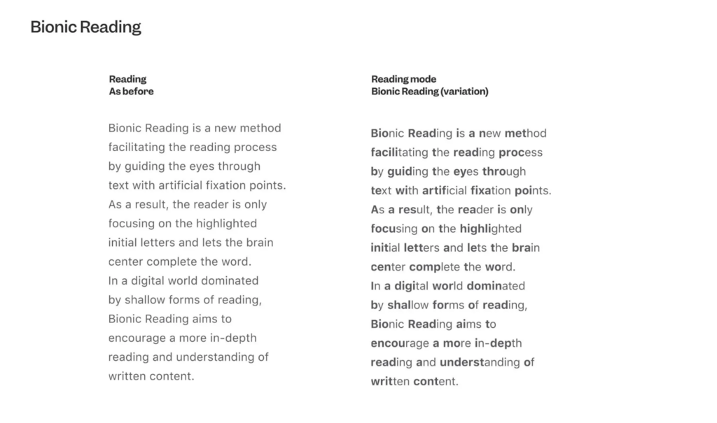 Unique Ways To Use the Bionic Reading Method Softlist.io