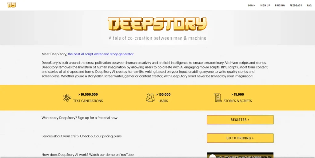 Deepstory AI VS Writecream AI: Full Comparison of AI Script Generator Softlist.io