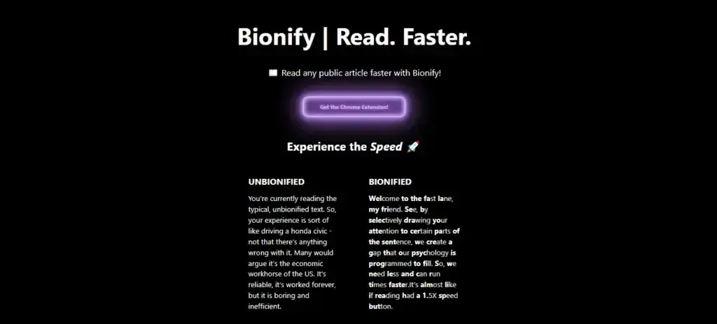 The Best Bionic Reading Converters For Speed Reading Softlist.io
