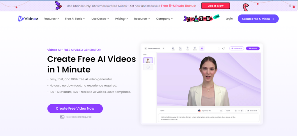 The Power of Vidnoz AI: Create Free AI Videos in 1 Minute Softlist.io