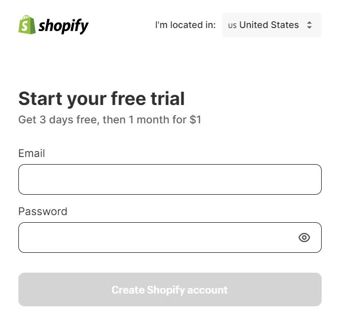 Sign up With Shopify