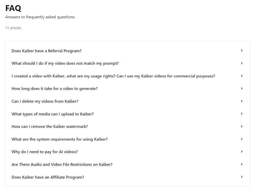 FAQs and Customer Support Content