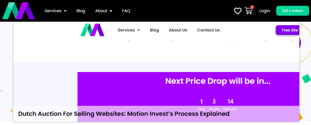 Selling Websites in Motion Invest Through the Dutch Auction Model: How Does It Work? Softlist.io