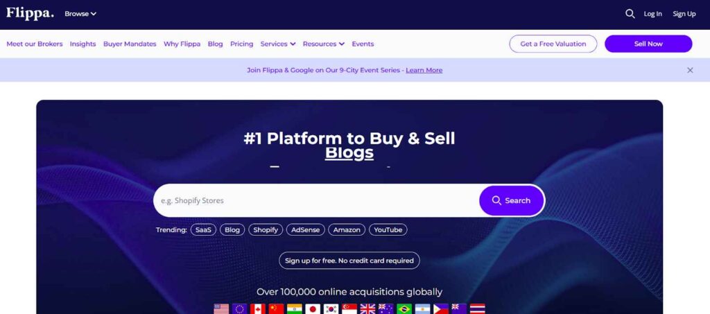 Flippa An Open Marketplace