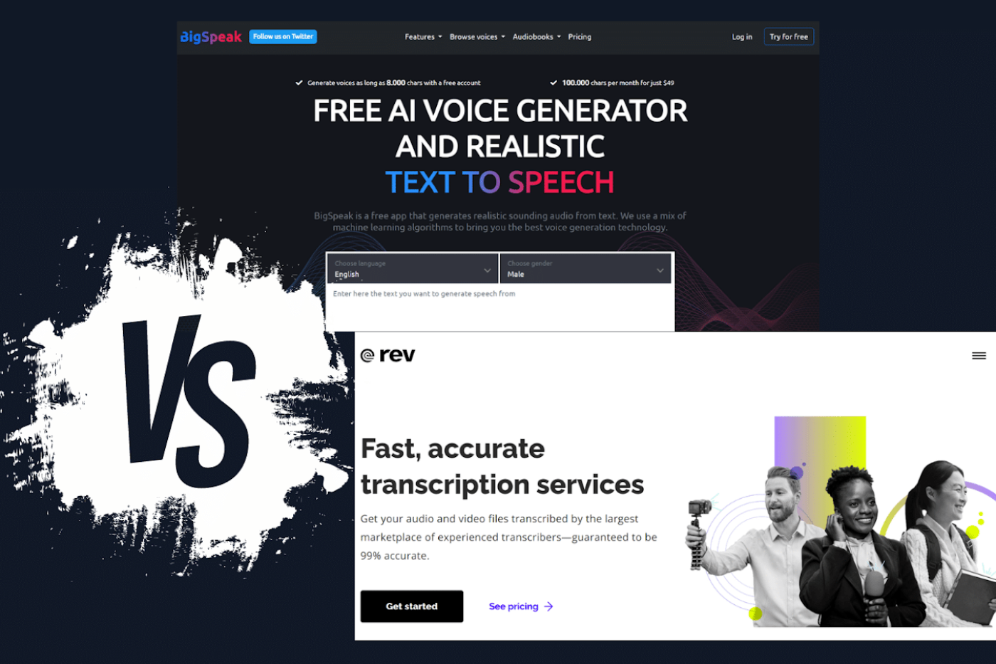 BigSpeak AI VS Rev comprehensive comparison