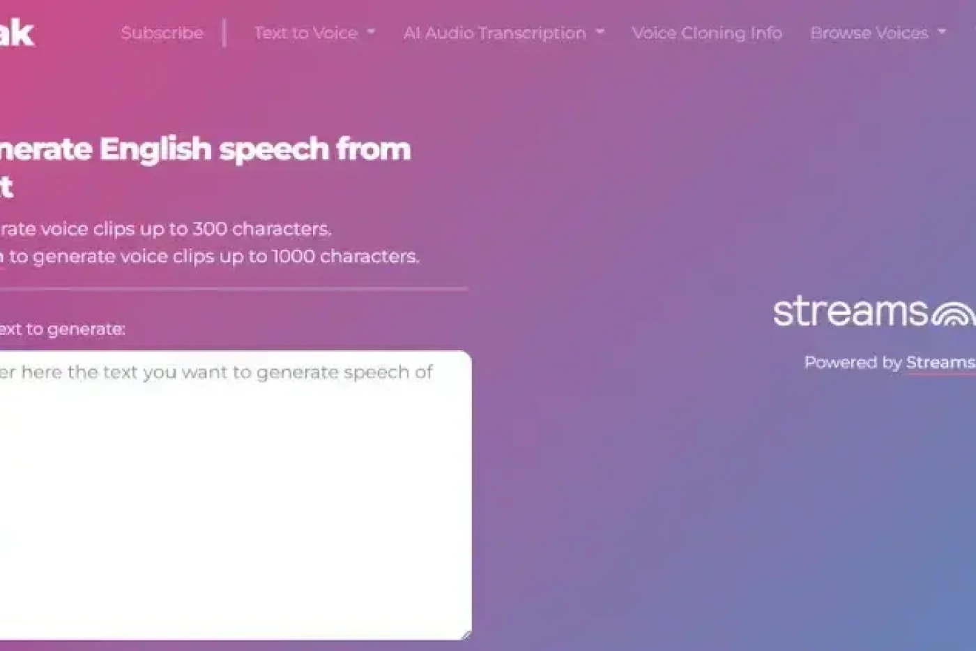 Bigspeak AI for your Speech